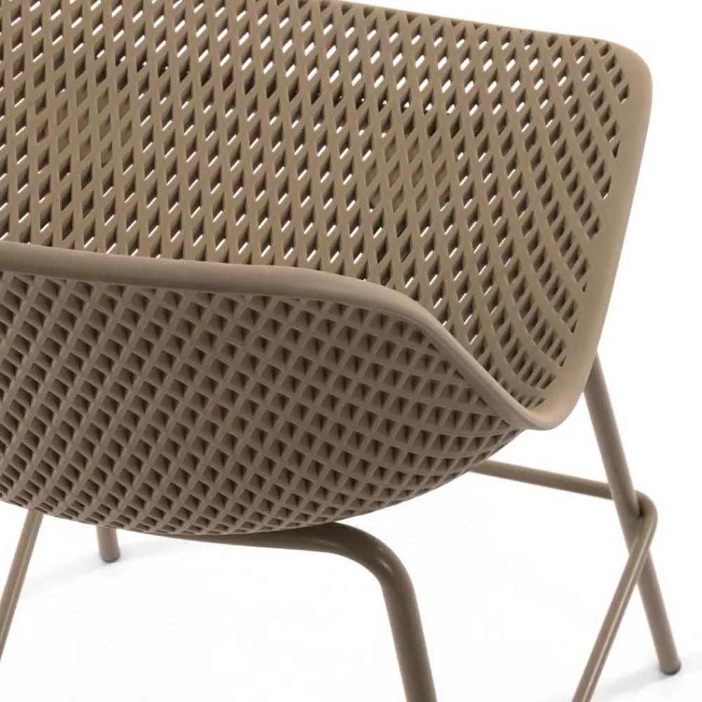 Wohnen Hocker<Tresenstuhl mit Schalensitz in Beige - Vabienna (4er Set)