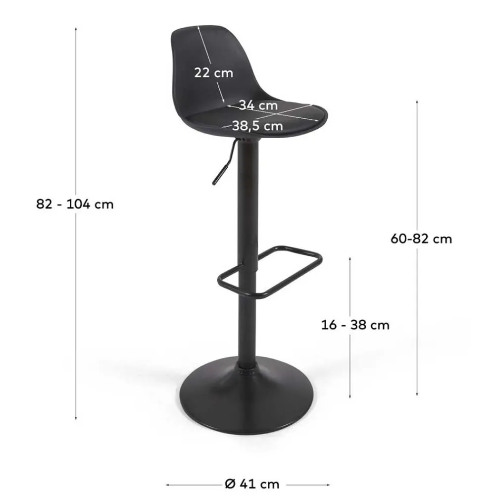 Wohnen Hocker<Tresenstuhl mit Schalensitz & Tellerfuß - Durencas (2er Set)