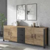 Wohnen Sideboards<4-türige Anrichte mit drei Schubladen - Simeona