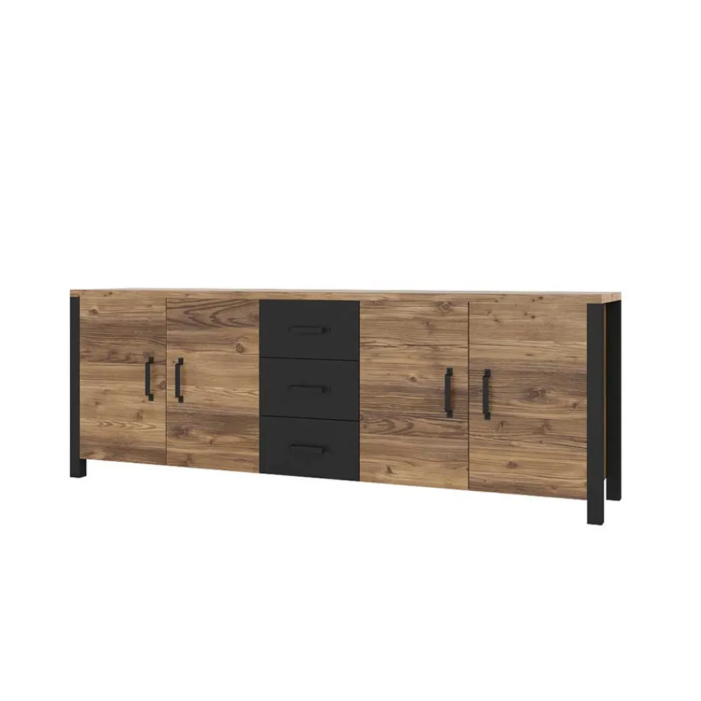 Wohnen Sideboards<4-türige Anrichte mit drei Schubladen - Simeona