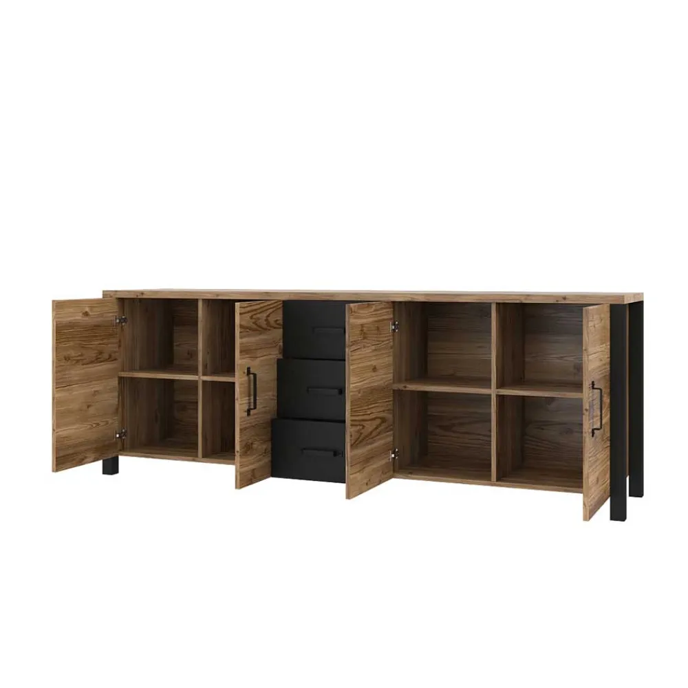 Wohnen Sideboards<4-türige Anrichte mit drei Schubladen - Simeona