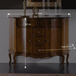 Wohnen Sideboards<2-türige Barock Kommode Dentro mit 4 Schubladen
