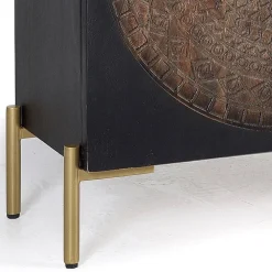 Wohnen Sideboards<4-türige Design Kommode mit Mandala Schnitzerei - Synessa