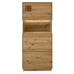 Wohnen Highboards|Vitrinen<1-türige Highboard Vitrine aus Wildeiche - Millena