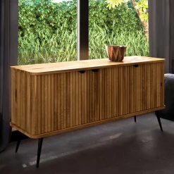 Wohnen Sideboards<3-türige Holzkommode aus Wildeiche massiv - Casarius