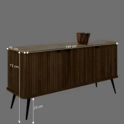 Wohnen Sideboards<3-türige Holzkommode aus Wildeiche massiv - Casarius