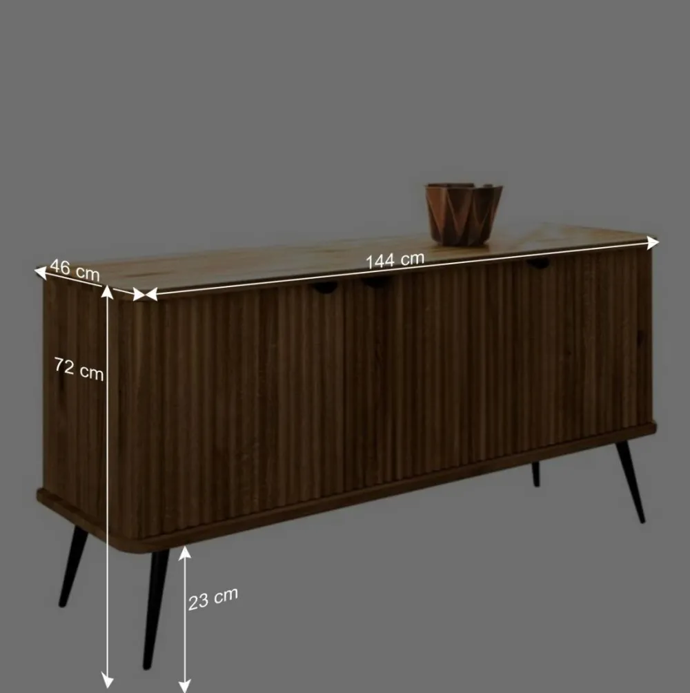 Wohnen Sideboards<3-türige Holzkommode aus Wildeiche massiv - Casarius