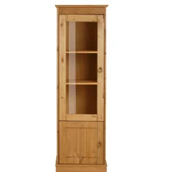 Wohnen Vitrinen<1-türige Kiefernholz-Vitrine im Landhausstil - Goro