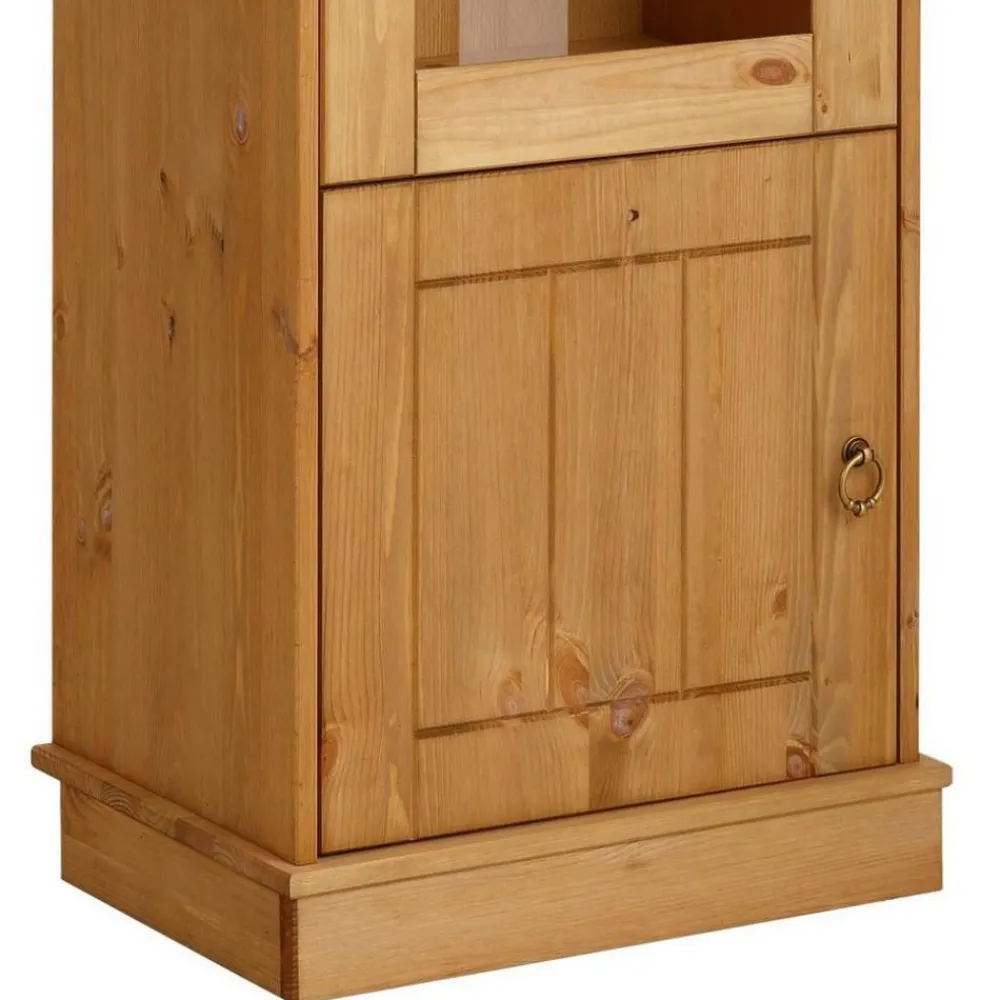 Wohnen Vitrinen<1-türige Kiefernholz-Vitrine im Landhausstil - Goro