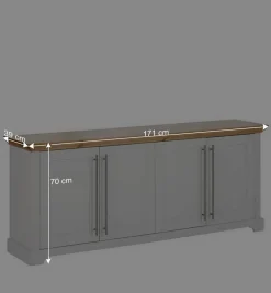 Wohnen Sideboards<4-türige Kommode - modernes Landhaus - Eyzaco