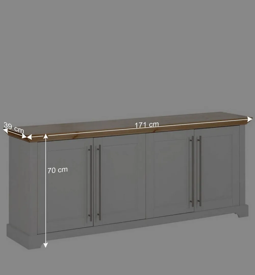 Wohnen Sideboards<4-türige Kommode - modernes Landhaus - Eyzaco
