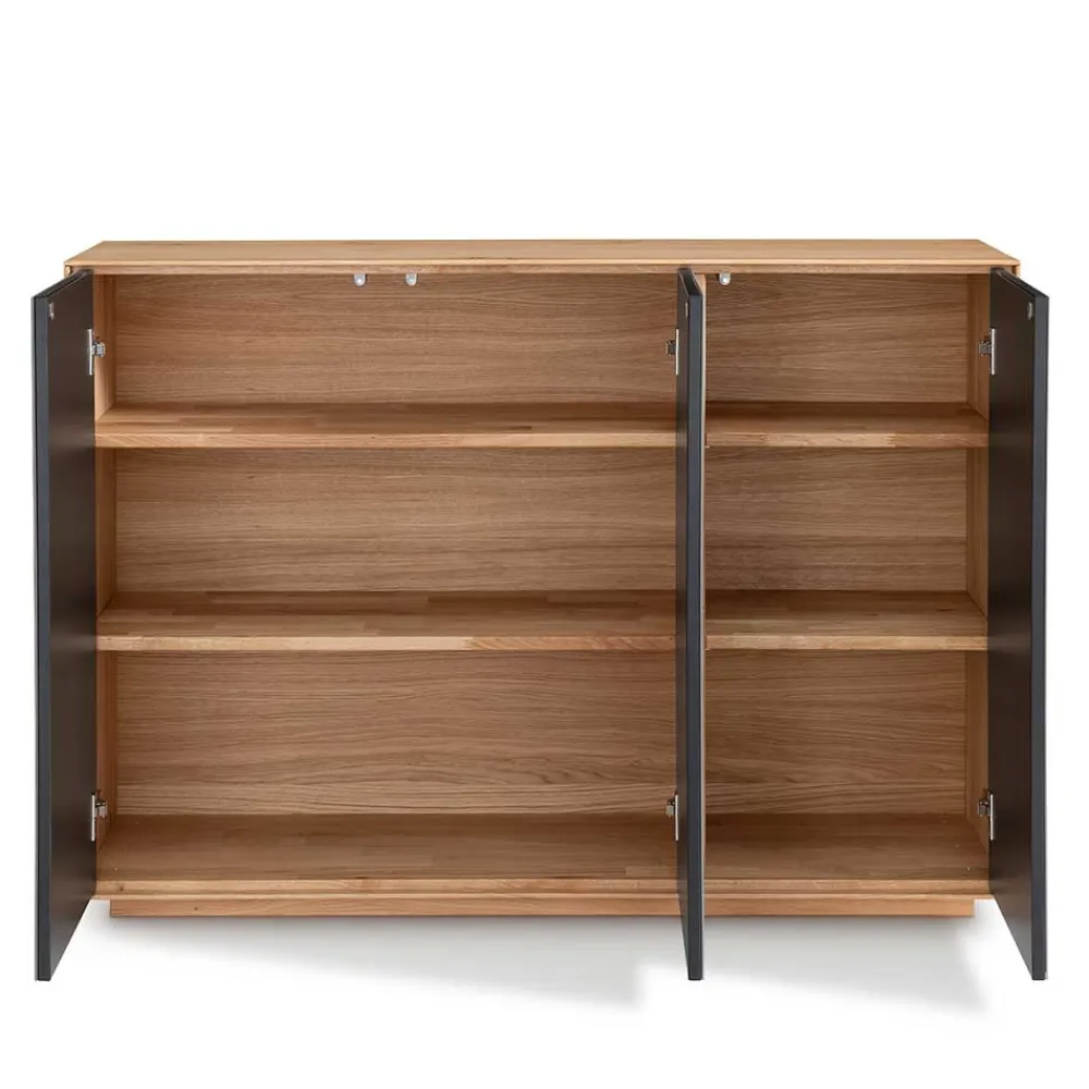 Wohnen Sideboards<3-türige Kommode aus Asteiche Massivholz - Zonga