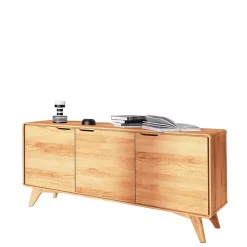 Wohnen Tv & Hifi-Möbel|Lowboards<3-türige Kommode aus Holz Kernbuche - Junola