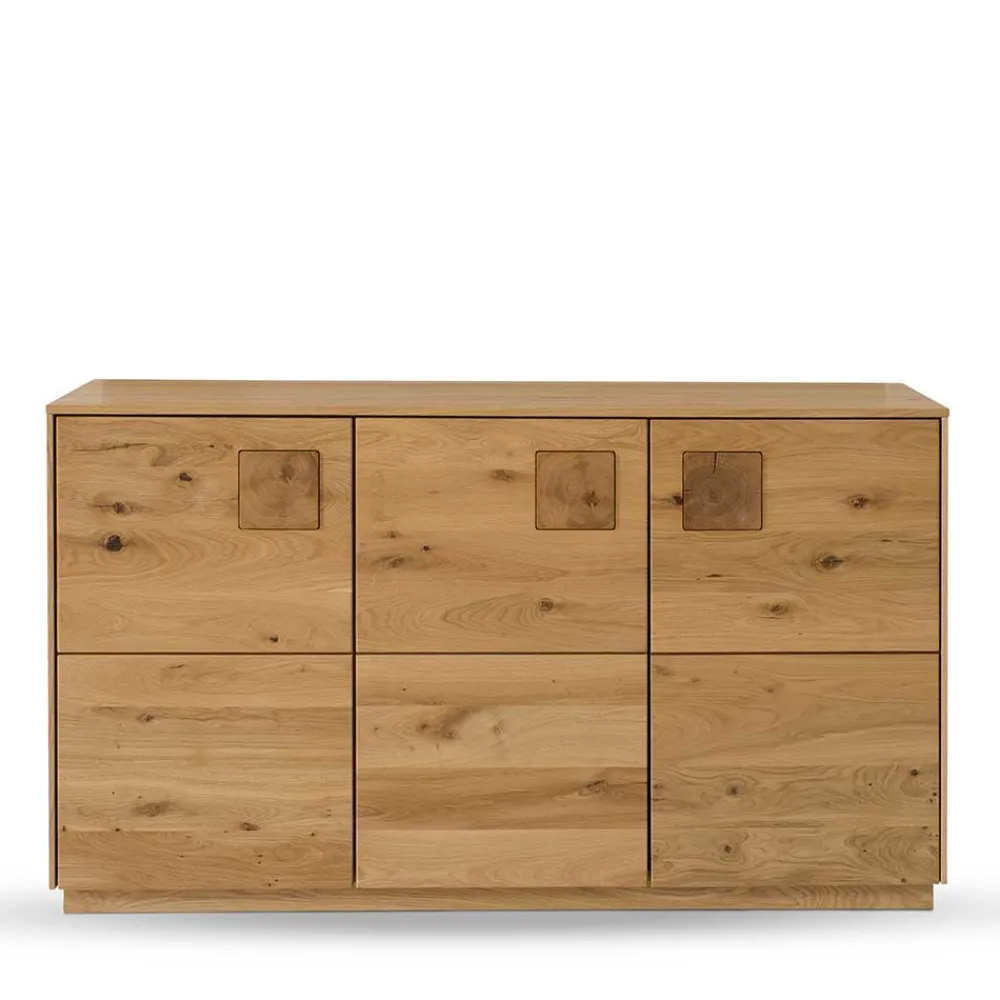 Wohnen Sideboards<3-türige Kommode aus Wildeiche Massivholz - Millena