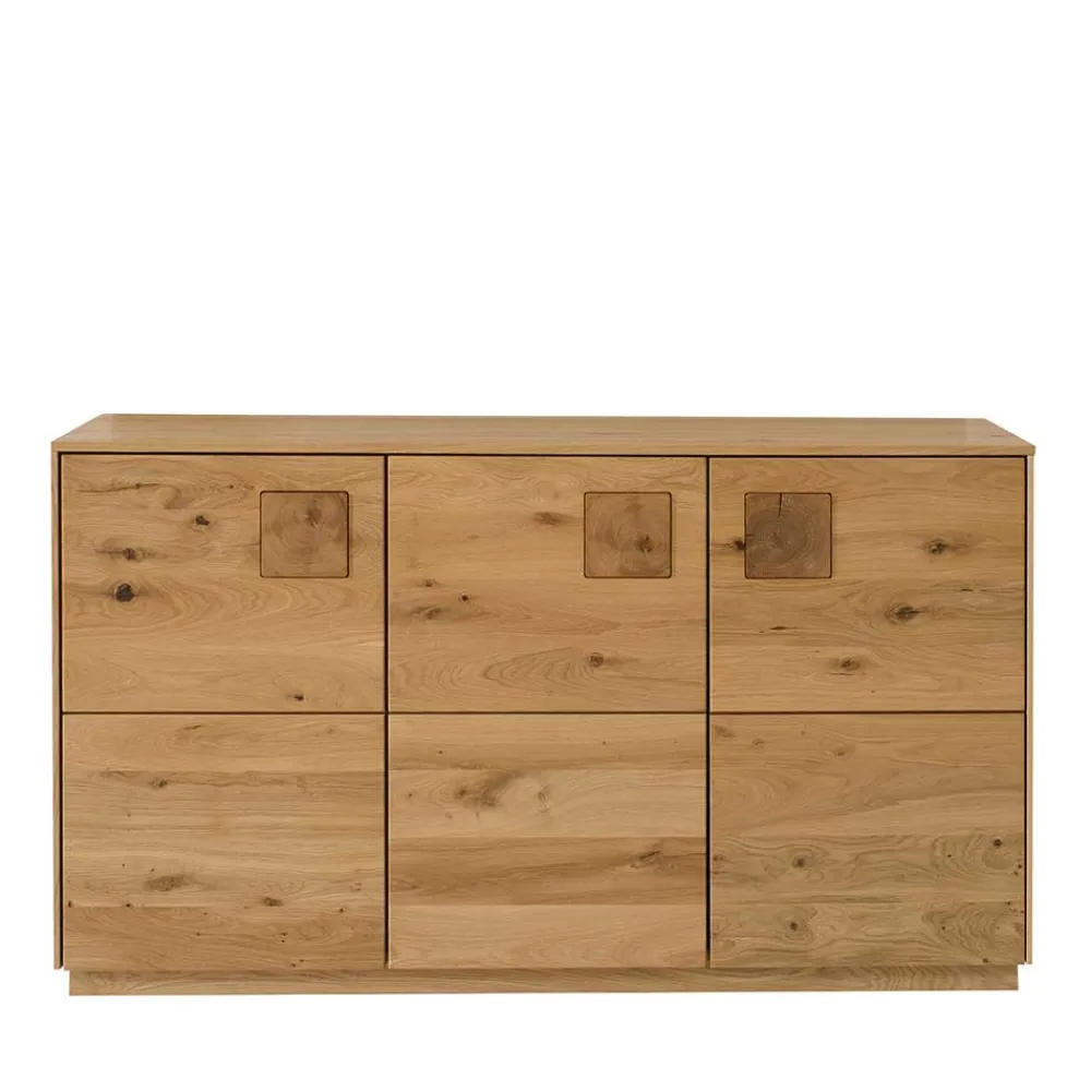 Wohnen Sideboards<3-türige Kommode aus Wildeiche Massivholz - Millena