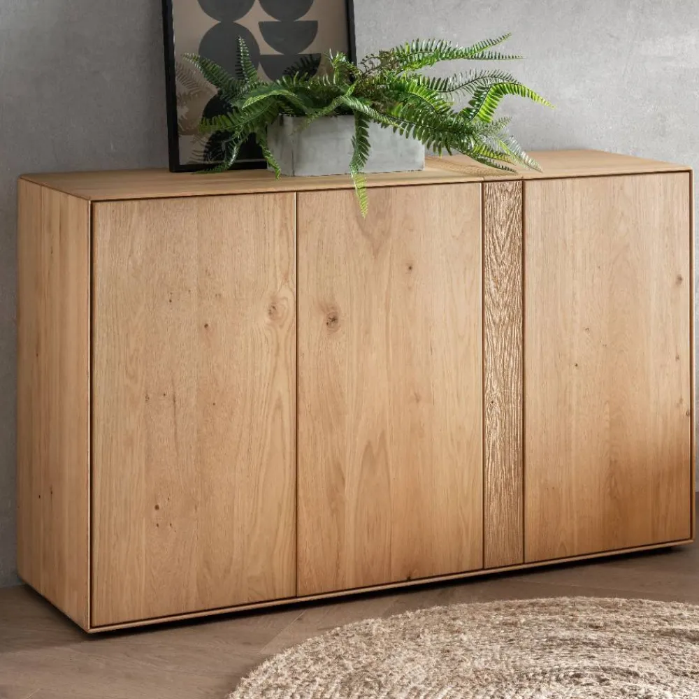 Wohnen Sideboards<3-türige Kommode aus Wildeiche Massivholz - Barrios