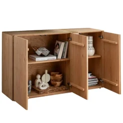 Wohnen Sideboards<3-türige Kommode aus Wildeiche Massivholz - Barrios