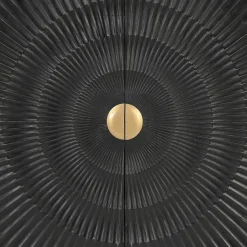 Wohnen Highboards|Kommoden<2-türige Kommode in Schwarz mit Gold - Oglio
