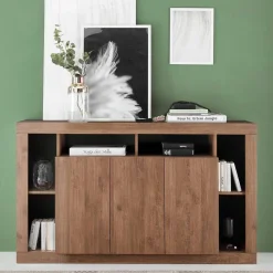 Wohnen Sideboards<3-türige Kommode mit 6 offenen Fächern - Cosmonata