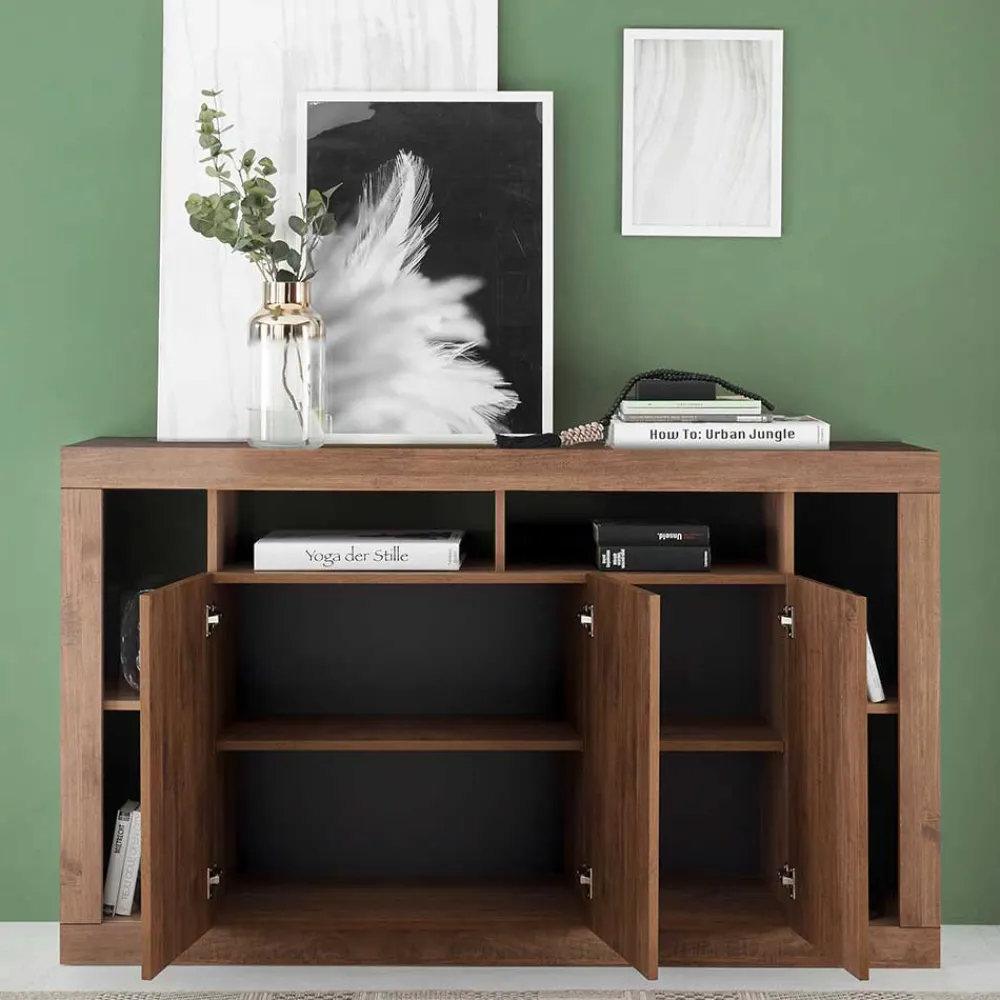 Wohnen Sideboards<3-türige Kommode mit 6 offenen Fächern - Cosmonata