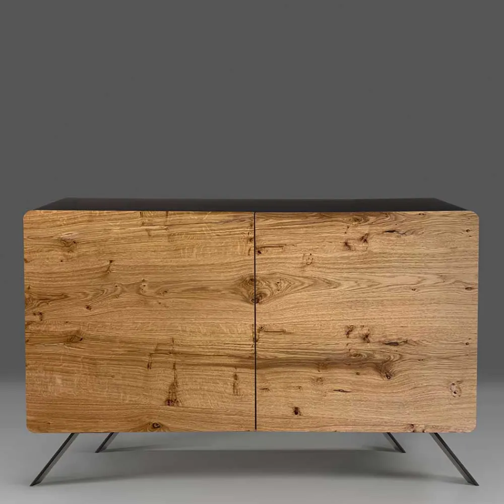 Wohnen Sideboards<2-türige Kommode mit Eiche Furnier Front - Yestinas