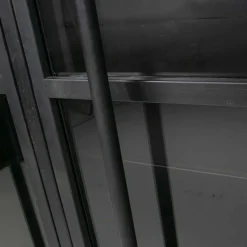 Wohnen Vitrinen<2-türige Metall Vitrine in Schwarz - Ponnya