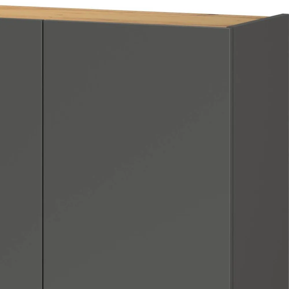 Wohnen Sideboards<3-türige Office-Kommode in Dunkelgrau - Casai