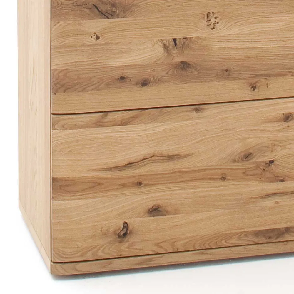 Wohnen Vitrinen|Schränke<1-türige Schrank Vitrine aus Massivholz - Crokas