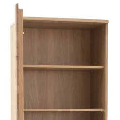 Wohnen Vitrinen|Schränke<1-türige Schrank Vitrine aus Massivholz - Crokas