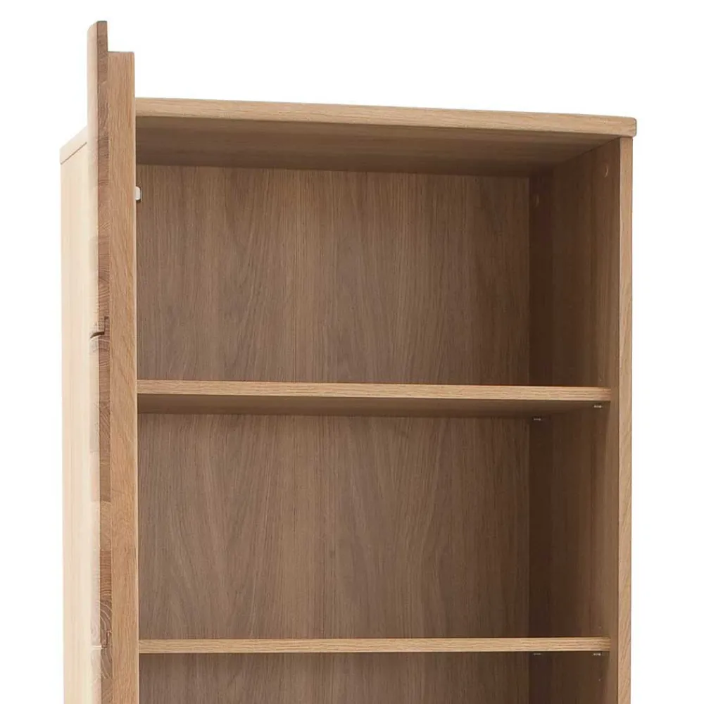 Wohnen Vitrinen|Schränke<1-türige Schrank Vitrine aus Massivholz - Crokas