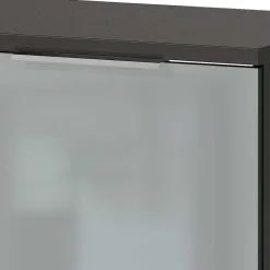 Wohnen Sitzbank<2-türige Schuhbank in Silbergrau Glas - Ilfred