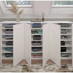 Wohnen Schränke<6-türige Schuhkommode in Weiß - Ejulia (dreiteilig)