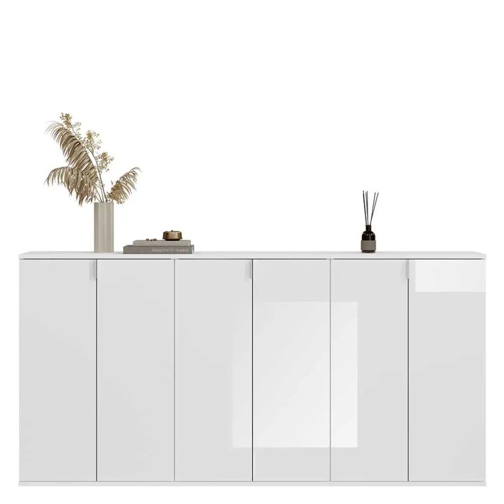 Wohnen Schränke<6-türige Schuhkommode in Weiß - Ejulia (dreiteilig)