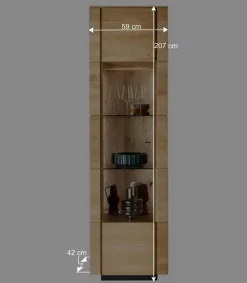 Wohnen Vitrinen<1-türige Standvitrine mit LED Beleuchtung - Annipurk