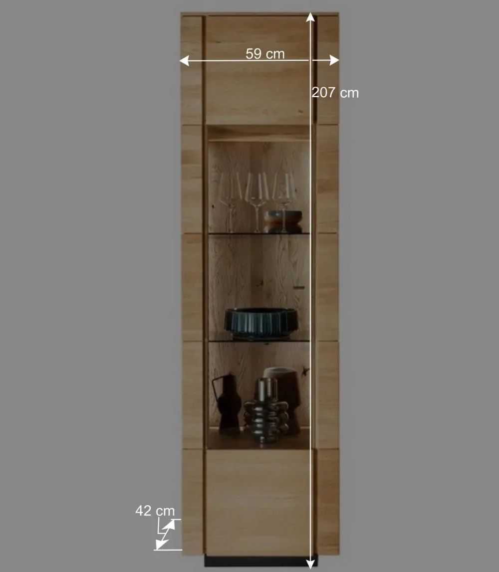 Wohnen Vitrinen<1-türige Standvitrine mit LED Beleuchtung - Annipurk