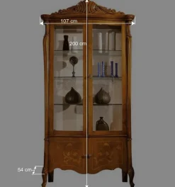 Wohnen Vitrinen<4-türige Vitrine im Italienischem Stil - Carlenna III