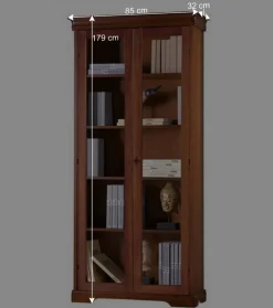 Wohnen Vitrinen|Schränke<2-türige Vitrine im klassischen Stil - Lemerzi