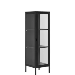 Wohnen Vitrinen<1-türige Vitrine in Schwarz - Baly