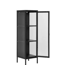 Wohnen Vitrinen<1-türige Vitrine in Schwarz - Baly