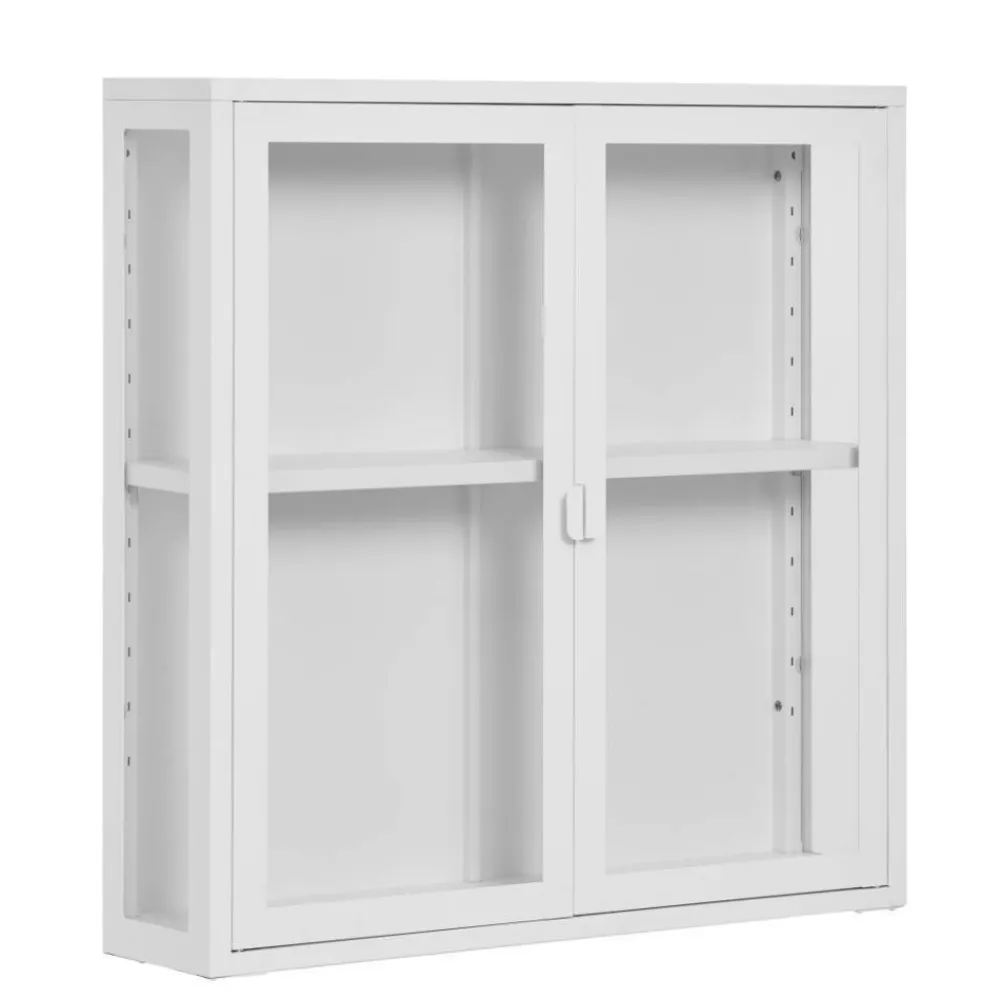 Wohnen Vitrinen<2-türige Wandvitrine aus Metall - Sancrez