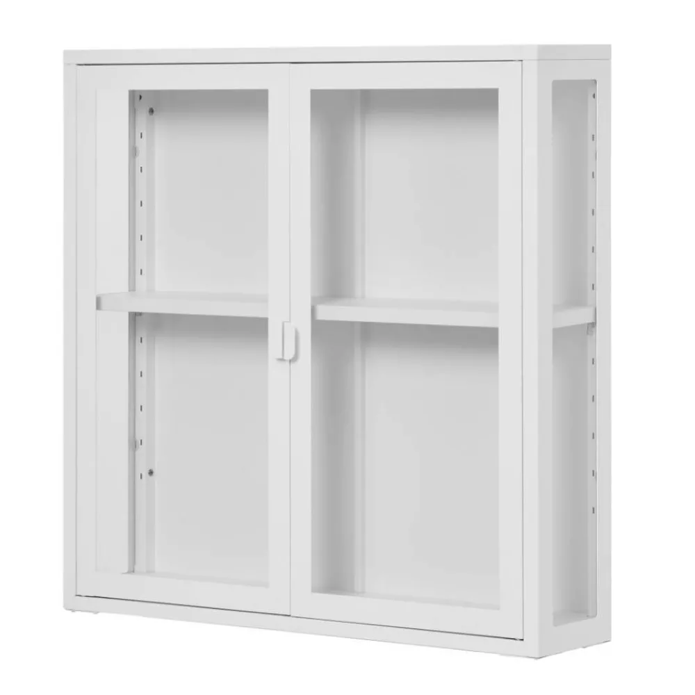Wohnen Vitrinen<2-türige Wandvitrine aus Metall - Sancrez