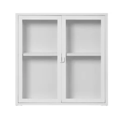 Wohnen Vitrinen<2-türige Wandvitrine aus Metall - Sancrez