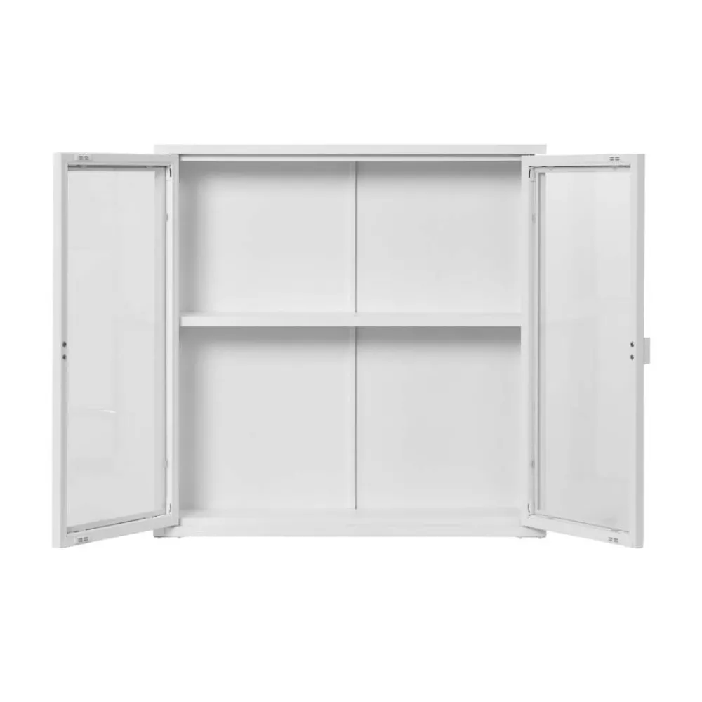 Wohnen Vitrinen<2-türige Wandvitrine aus Metall - Sancrez
