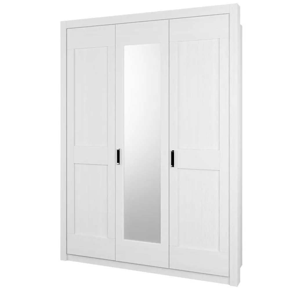 Wohnen Kleiderschränke|Schränke<3-türiger Country Kleiderschrank mit Spiegel - Imtreba