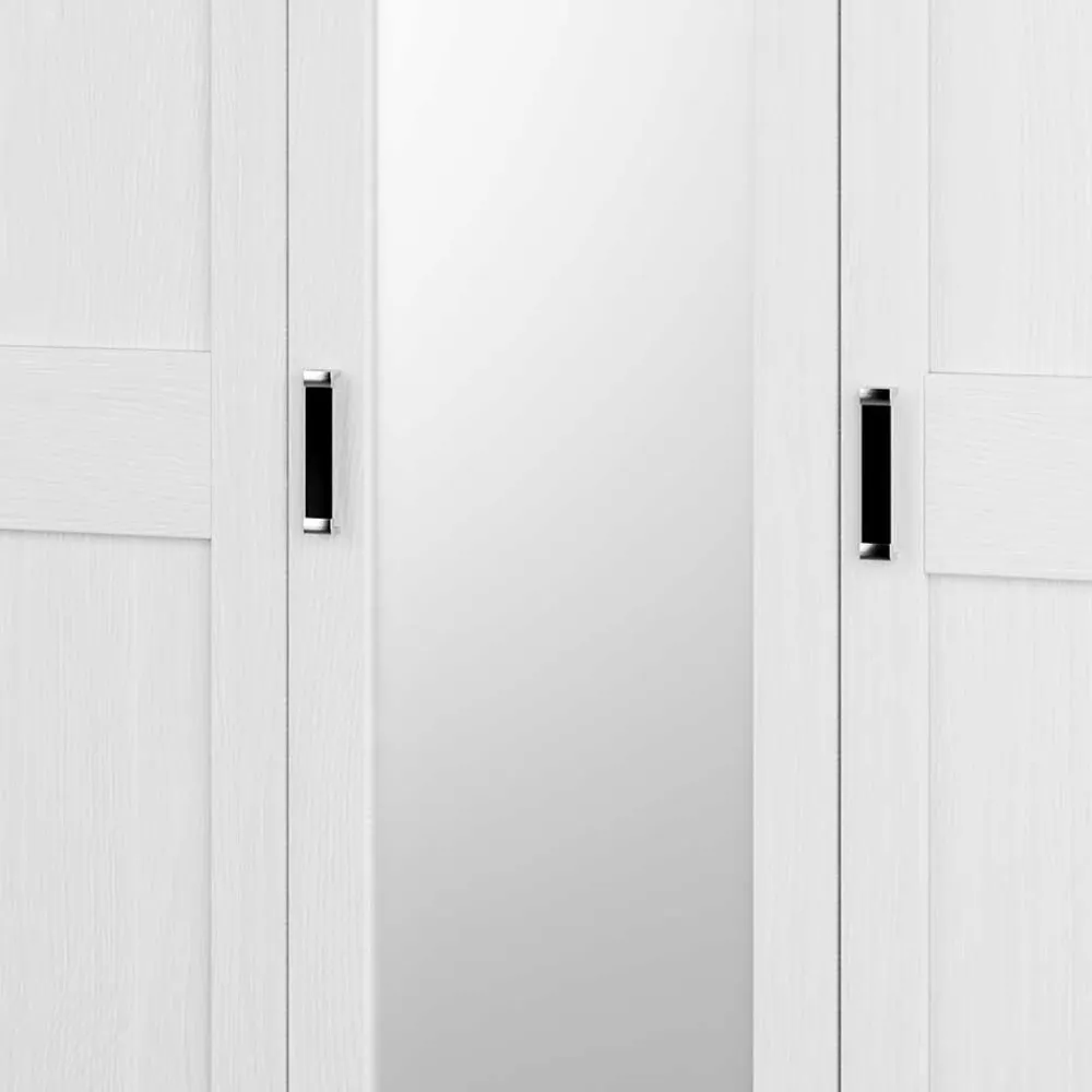 Wohnen Kleiderschränke|Schränke<3-türiger Country Kleiderschrank mit Spiegel - Imtreba