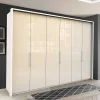 Wohnen Kleiderschränke<3-türiger Falttüren Kleiderschrank in Creme - Zidarie