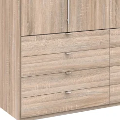 Wohnen Kleiderschränke|Schränke<2-türiger Falttüren Schrank mit acht Schubladen - Zayun