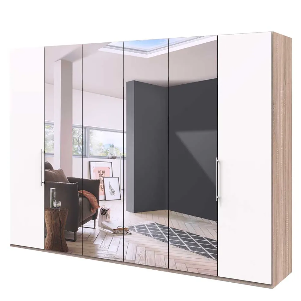 Wohnen Kleiderschränke|Schränke<3-türiger Falttüren-Kleiderschrank 300 cm - Vaclyn