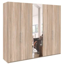 Wohnen Kleiderschränke<3-türiger Falttüren-Kleiderschrank mit Spiegel - Zayun