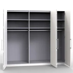 Wohnen Kleiderschränke<3-türiger Falttüren-Kleiderschrank mit Spiegel - Zayun